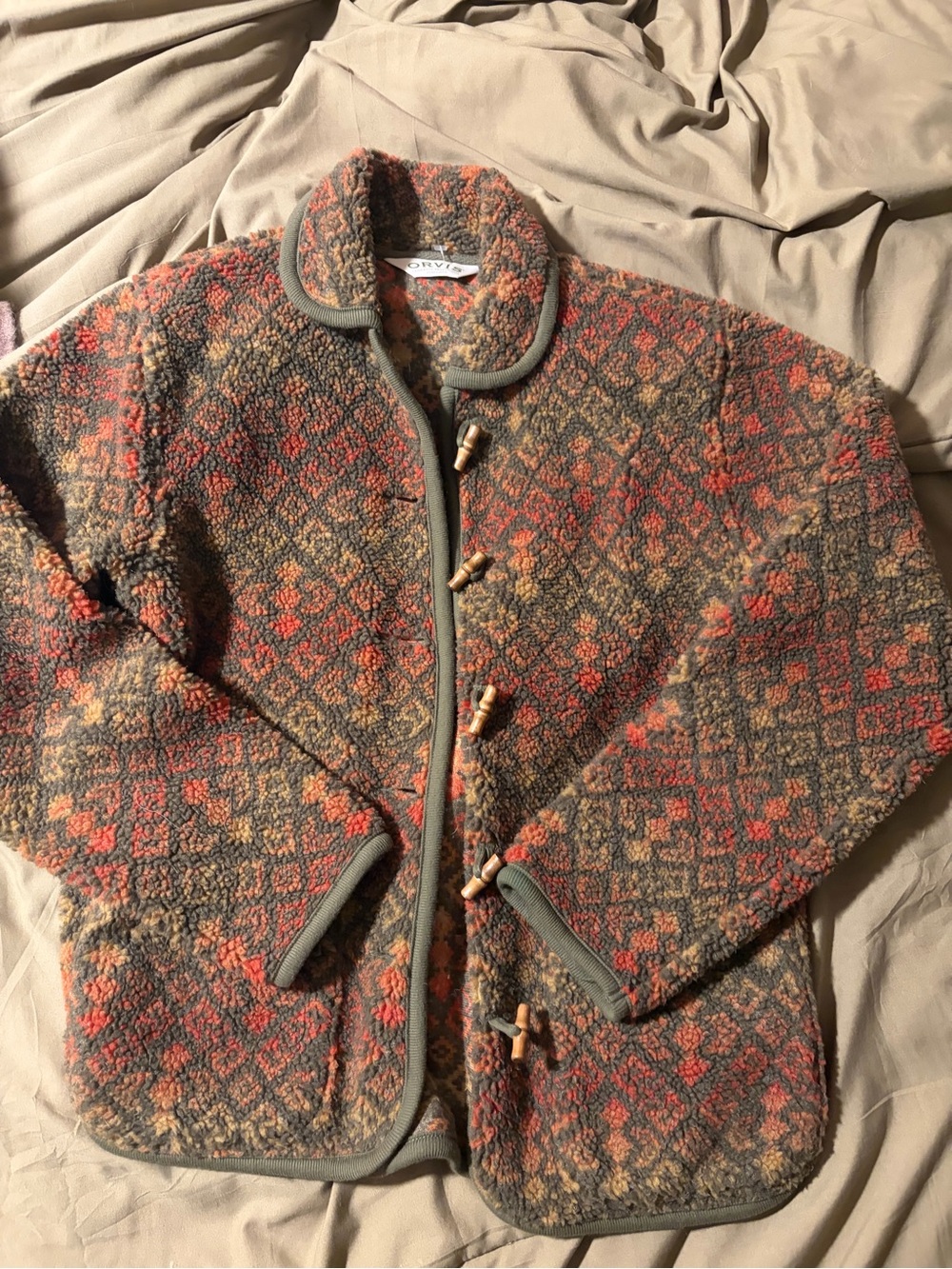 Orvis Vintage-Inspired Patterned Sherpa Jacket - Multicolor